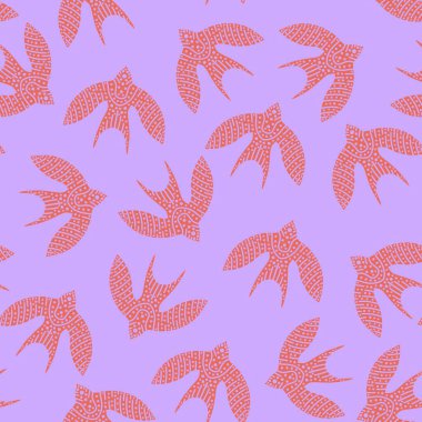 Kağıt, kumaş, çarşaf ve çocuk giysisi baskısı ve moda tekstili için kusursuz Ukrayna desenli etnik kuşlar. Yüksek kaliteli illüstrasyon