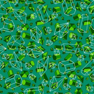 Yaz karikatürü geometrik kristaller kumaşlar ve çarşaflar için ve çocuk giysileri baskısı ve şenlikli ambalaj kağıtları ve moda tekstili. Yüksek kaliteli illüstrasyon