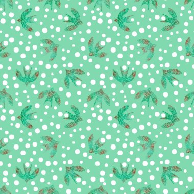 Kağıt, kumaş, çarşaf ve çocuk giysisi baskısı ve moda tekstili için kusursuz Ukrayna desenli etnik kuşlar. Yüksek kaliteli illüstrasyon