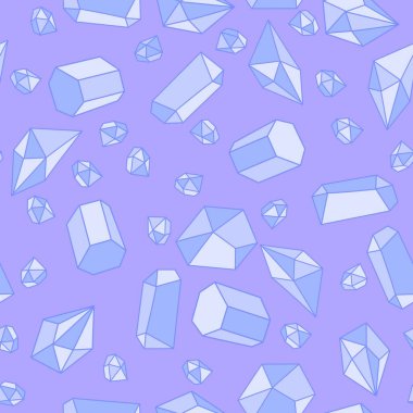 Yaz karikatürü geometrik kristaller kumaşlar ve çarşaflar için ve çocuk giysileri baskısı ve şenlikli ambalaj kağıtları ve moda tekstili. Yüksek kaliteli illüstrasyon