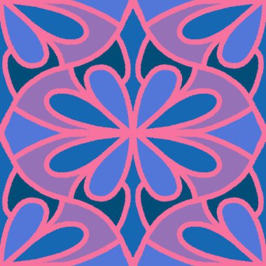 Kumaşlar ve çarşaflar, ambalajlar, moda tekstil ürünleri, parti aksesuarları, şenlik ambalajları ve çocuk baskıları için soyut geometrik dikişsiz çiçek deseni. Yüksek kaliteli illüstrasyon