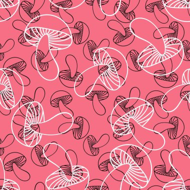 Çizgi filmlerdeki sonbahar hasadı kusursuz Cadılar Bayramı mantarları kağıt, kumaş, çarşaf, çocuk baskısı, şenlikli ambalaj ve aksesuarlar. Yüksek kaliteli illüstrasyon