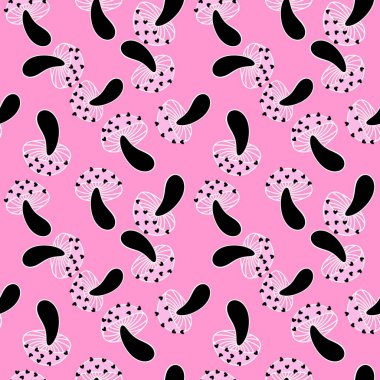 Çizgi filmlerdeki sonbahar hasadı kusursuz Cadılar Bayramı mantarları kağıt, kumaş, çarşaf, çocuk baskısı, şenlikli ambalaj ve aksesuarlar. Yüksek kaliteli illüstrasyon