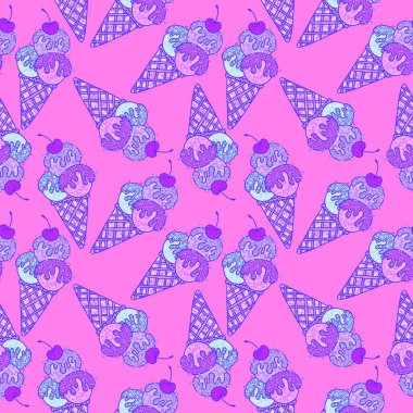 Çizgi filmlerdeki şekersiz dondurma kalıpları kağıt, kumaş, çarşaf, çocuk kıyafetleri ve parti aksesuarları için. Yüksek kaliteli illüstrasyon