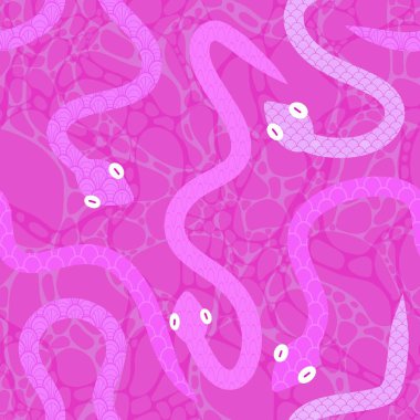 Yaz çizgi filmlerindeki kusursuz yılan desenli ambalaj kağıtları, kumaşlar, çarşaflar, çocuk giysileri baskısı ve yeni yıl, bayram ambalajları ve hayvanat bahçesi aksesuarları. Yüksek kaliteli illüstrasyon