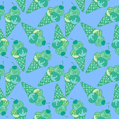 Çizgi filmlerdeki şekersiz dondurma kalıpları kağıt, kumaş, çarşaf, çocuk kıyafetleri ve parti aksesuarları için. Yüksek kaliteli illüstrasyon