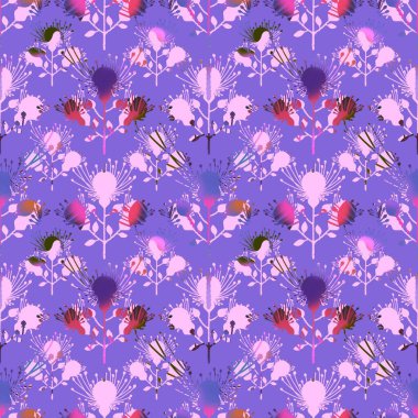 Kumaşlar, tekstil, ambalajlar, hediyeler, çocuklar ve posterler için çiçeklerle süslenmiş basit, pürüzsüz bir desen. 