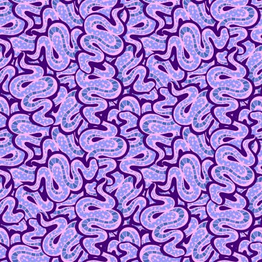 Yaz çizgi filmlerindeki kusursuz yılan desenli ambalaj kağıtları, kumaşlar, çarşaflar, çocuk giysileri baskısı ve yeni yıl, bayram ambalajları ve hayvanat bahçesi aksesuarları. Yüksek kaliteli illüstrasyon