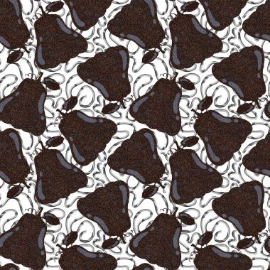 Cadılar Bayramı balkabakları kağıt, kumaş, çarşaf, çocuk giysisi baskısı, şenlik ambalajı ve sonbahar partisi aksesuarları için kusursuz desen. Yüksek kaliteli illüstrasyon