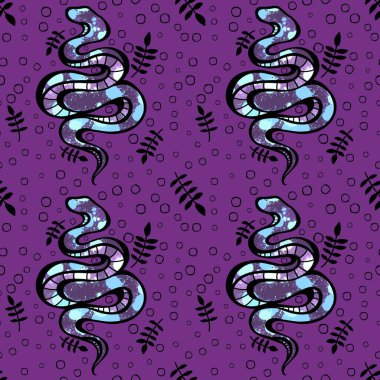 Yaz çizgi filmlerindeki kusursuz yılan desenli ambalaj kağıtları, kumaşlar, çarşaflar, çocuk giysileri baskısı ve yeni yıl, bayram ambalajları ve hayvanat bahçesi aksesuarları. Yüksek kaliteli illüstrasyon