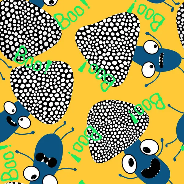 Çizgi filmlerdeki sonbahar hasadı kusursuz Cadılar Bayramı mantarları kağıt, kumaş, çarşaf, çocuk baskısı, şenlikli ambalaj ve aksesuarlar. Yüksek kaliteli illüstrasyon