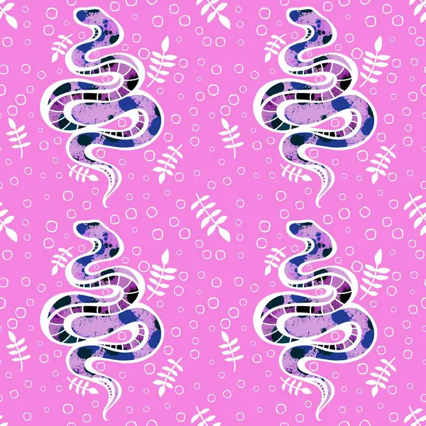 Yaz çizgi filmlerindeki kusursuz yılan desenli ambalaj kağıtları, kumaşlar, çarşaflar, çocuk giysileri baskısı ve yeni yıl, bayram ambalajları ve hayvanat bahçesi aksesuarları. Yüksek kaliteli illüstrasyon