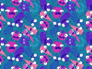 Sonbahar sebzesiz domates ve salatalık desenli ambalaj kağıdı, kumaş, çarşaf ve çocuk giysisi baskısı, mutfak tekstili ve moda aksesuarları. Yüksek kaliteli illüstrasyon