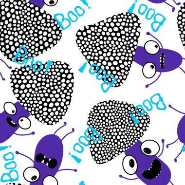 Çizgi filmlerdeki sonbahar hasadı kusursuz Cadılar Bayramı mantarları kağıt, kumaş, çarşaf, çocuk baskısı, şenlikli ambalaj ve aksesuarlar. Yüksek kaliteli illüstrasyon