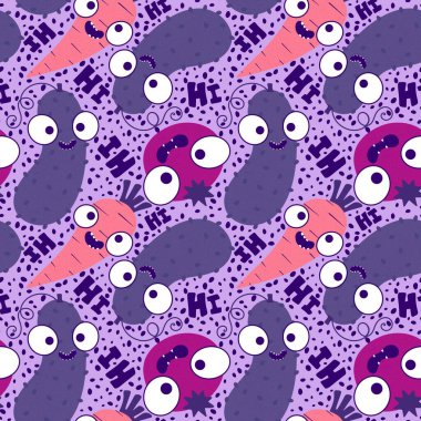 Sonbahar sebzesiz domates ve salatalık desenli ambalaj kağıdı, kumaş, çarşaf ve çocuk giysisi baskısı, mutfak tekstili ve moda aksesuarları. Yüksek kaliteli illüstrasyon