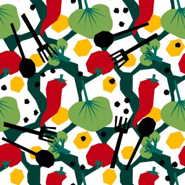 Kağıt, kumaş, çarşaf, çocuk giysisi baskısı, restoran ambalajı ve mutfak tekstili için geometrik dikişsiz yumurta deseni. Yüksek kaliteli illüstrasyon