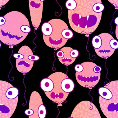 Cadılar Bayramı hayaletleri kağıt, kumaş, çarşaf ve çocuk giysileri baskısı, ambalaj ve şenlikli aksesuarlar için kusursuz çizgi film desenleri. Yüksek kaliteli illüstrasyon