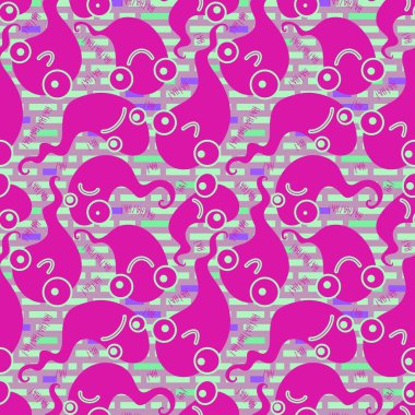 Cadılar Bayramı hayaletleri kağıt, kumaş, çarşaf ve çocuk giysileri baskısı, ambalaj ve şenlikli aksesuarlar için kusursuz çizgi film desenleri. Yüksek kaliteli illüstrasyon