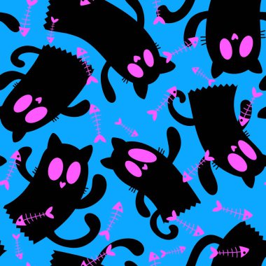 Cadılar Bayramı hayaletleri kağıt, kumaş, çarşaf ve çocuk giysileri baskısı, ambalaj ve şenlikli aksesuarlar için kusursuz çizgi film desenleri. Yüksek kaliteli illüstrasyon