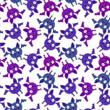 Cadılar Bayramı hayvanları, kağıt, kumaş, çarşaf ve çocuk giysileri baskısı ve sonbahar partisi aksesuarları için vampir desenleri oluşturur. Yüksek kalite fotoğraf