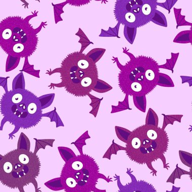 Cadılar Bayramı hayvanları, kağıt, kumaş, çarşaf ve çocuk giysileri baskısı ve sonbahar partisi aksesuarları için vampir desenleri oluşturur. Yüksek kalite fotoğraf