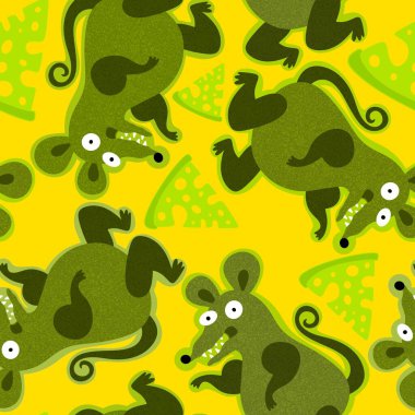 Çizgi filmlerdeki hayvanlar kumaşlar ve çarşaflar ve doğum günü kağıtları ve moda tekstilleri ve çocuk kıyafetleri tekstil ürünleri ve parti aksesuarları için kusursuz retro fare desenleri. Yüksek kaliteli illüstrasyon