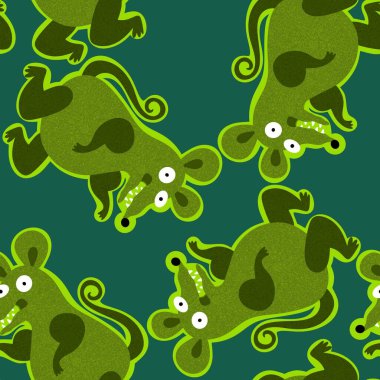 Çizgi filmlerdeki hayvanlar kumaşlar ve çarşaflar ve doğum günü kağıtları ve moda tekstilleri ve çocuk kıyafetleri tekstil ürünleri ve parti aksesuarları için kusursuz retro fare desenleri. Yüksek kaliteli illüstrasyon