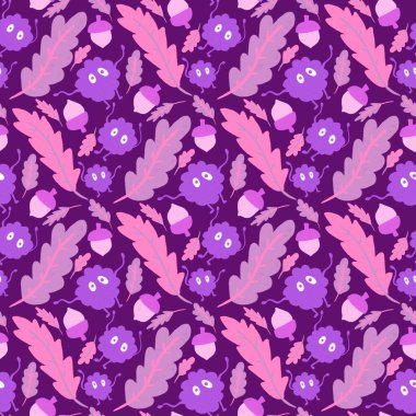 Sonbahar Cadılar Bayramı çizgi filmlerindeki canavarlar kağıt, kumaş, çarşaf, çocuk giysisi baskısı, parti aksesuarları ve moda tekstili için kusursuz desenler bırakırlar. Yüksek kaliteli illüstrasyon