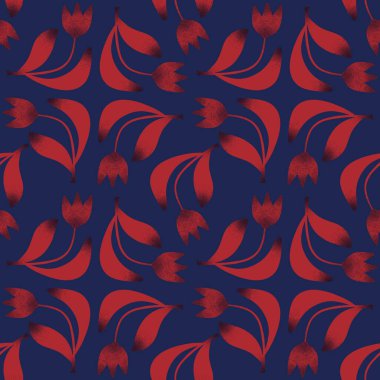 Kumaşlar, çarşaflar, ambalaj kağıtları ve çocuk giysileri baskıları, yaz aksesuarları ve bahar moda tekstil ürünleri için soyut, dikişsiz çiçek deseni. Yüksek kaliteli illüstrasyon