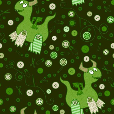 Çizgi film oyuncakları hayvanlar, dinozorlar, dikişsiz ejderhalar, kağıt, kumaş, çarşaf ve çocuk giysileri ve parti aksesuarları için dikiş desenleri. Yüksek kaliteli illüstrasyon