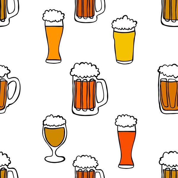 Пиво бесшовный Octoberfest шаблон для упаковки бумаги и меню и одежда печати и аксессуары и ноутбуки и праздничный. Высокое качество иллюстрации