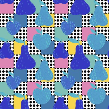 Kağıt, kumaş, çarşaf, çocuk giysisi baskısı, parti aksesuarları ve moda tekstili için yaz meyvesiz armut deseni. Yüksek kalite fotoğraf