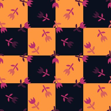 Kumaşlar, çarşaflar, ambalaj kağıtları ve çocuk giysileri baskıları, yaz aksesuarları ve bahar moda tekstil ürünleri için soyut, dikişsiz çiçek deseni. Yüksek kaliteli illüstrasyon