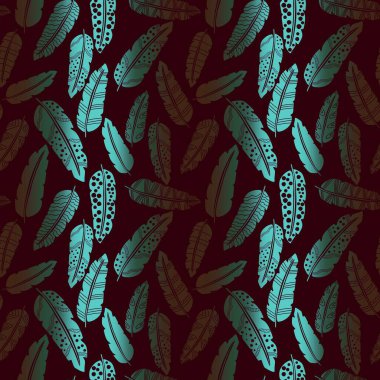 Soyut tüyler kağıt, kumaş, çarşaf ve çocuk giysileri baskısı ve yaz partisi aksesuarları için kusursuz desen. Yüksek kaliteli illüstrasyon