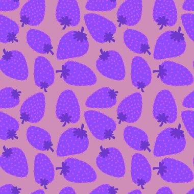 Kağıt, kumaş, çarşaf ve çocuk giysileri, elbise baskısı, parti aksesuarları ve moda tekstili için yaz meyvesiz çilek deseni. Yüksek kaliteli illüstrasyon