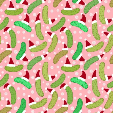 Noel sebzesiz salatalık desenli ambalaj kağıdı, kumaş, çarşaf ve çocuk giysileri baskısı moda tekstil ürünleri ve yeni yıl partisi için.