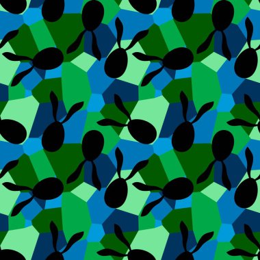 Duvar kağıtları, kumaşlar, tekstil ve ambalajlar, hediyeler ve kartlar için yumurtaları olan paskalya pürüzsüz deseni. 