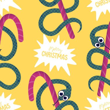 Yaz çizgi filmlerindeki kusursuz yılan desenli ambalaj kağıtları, kumaşlar, çarşaflar, çocuk giysileri baskısı ve yeni yıl, bayram ambalajları ve hayvanat bahçesi aksesuarları. Yüksek kaliteli illüstrasyon