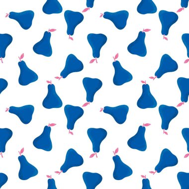 Kağıt, kumaş, çarşaf, çocuk giysisi baskısı, parti aksesuarları ve moda tekstili için yaz meyvesiz armut deseni. Yüksek kalite fotoğraf