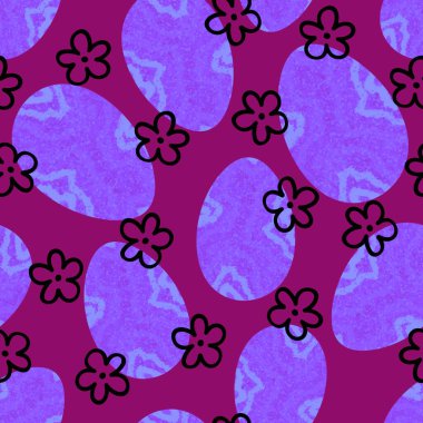 Duvar kağıtları, kumaşlar, tekstil ve ambalajlar, hediyeler ve kartlar için yumurtaları olan paskalya pürüzsüz deseni. 