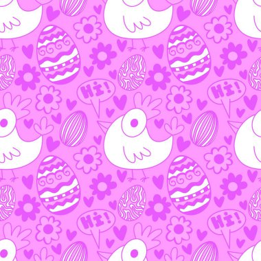 Paskalya tavuğu desenli kumaşlar, kumaşlar, çarşaflar, çocuk kıyafetleri, mutfak aksesuarları ve bahar partisi aksesuarları. Yüksek kalite fotoğraf