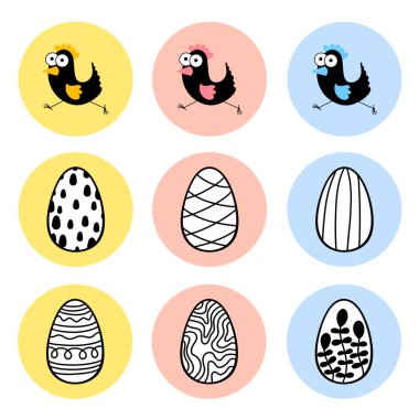 Paskalya tavuğu desenli kumaşlar, kumaşlar, çarşaflar, çocuk kıyafetleri, mutfak aksesuarları ve bahar partisi aksesuarları. Yüksek kalite fotoğraf