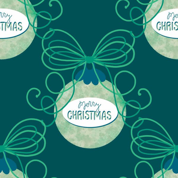 Christmas tree balls seamless winter toys pattern for wrapping paper and fabric and linens and kids clothes print and new year party accessories. High quality illustration