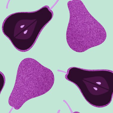 Kağıt, kumaş, çarşaf, çocuk giysisi baskısı, parti aksesuarları ve moda tekstili için yaz meyvesiz armut deseni. Yüksek kalite fotoğraf