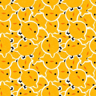 Paskalya tavuğu desenli kumaşlar, kumaşlar, çarşaflar, çocuk kıyafetleri, mutfak aksesuarları ve bahar partisi aksesuarları. Yüksek kalite fotoğraf