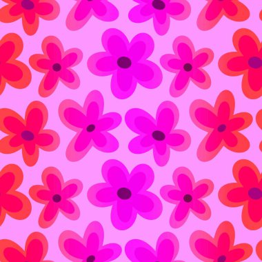 Kumaşlar, çarşaflar, ambalaj kağıtları ve çocuk giysileri baskıları, yaz aksesuarları ve bahar moda tekstil ürünleri için soyut, dikişsiz çiçek deseni. Yüksek kaliteli illüstrasyon