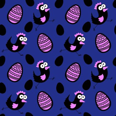 Paskalya tavuğu desenli kumaşlar, kumaşlar, çarşaflar, çocuk kıyafetleri, mutfak aksesuarları ve bahar partisi aksesuarları. Yüksek kalite fotoğraf