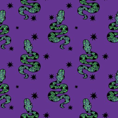 Yaz çizgi filmlerindeki kusursuz yılan desenli ambalaj kağıtları, kumaşlar, çarşaflar, çocuk giysileri baskısı ve yeni yıl, bayram ambalajları ve hayvanat bahçesi aksesuarları. Yüksek kaliteli illüstrasyon