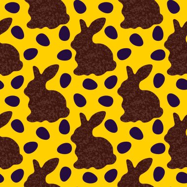 Paskalya yumurtaları, ambalajsız tavşan deseni kumaşlar, çarşaflar ve çocuk giysileri baskısı ve şenlikli paketleme ve mutfak aksesuarları için. Yüksek kaliteli illüstrasyon