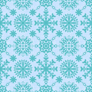 Noel buzları, kağıt, kumaş, çarşaf ve çocuk giysileri baskısı, yeni yıl paketleri ve şenlik aksesuarları için kusursuz kar taneleri deseni çizer. Yüksek kaliteli illüstrasyon